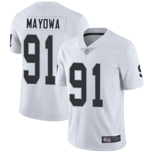 Men Oakland Raiders Limited White Benson Mayowa Road Jersey NFL Football #91 Vapor Untouchable Jersey